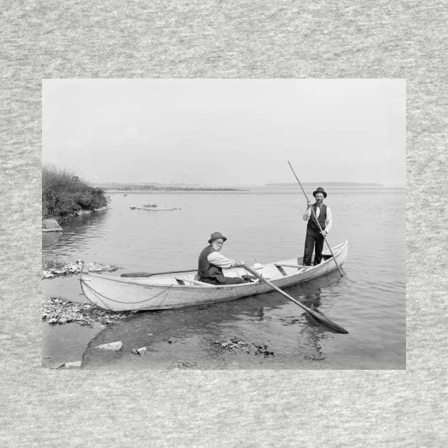 St. Lawrence River Boatmen, 1890. Vintage Photo by historyphoto